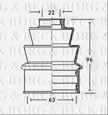 BORG & BECK bcb2197 -  Пыльник, приводной вал
